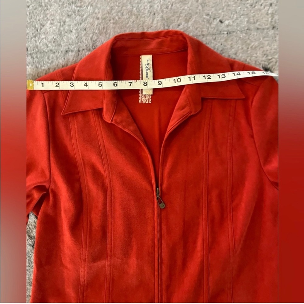 Autumn Rust Orange Zip Up Suede Blazer
Jacket size Small EUC, Pockets Vintage - Picture 10 of 13
